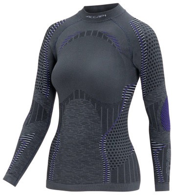 Термофутболка з довгим рукавом жіноча Accapi Ergoracing 2025, Anthracite/Purple, M/L