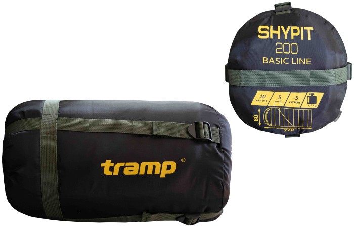 Спальный мешок Tramp Shypit 200 ковдра с капюшом левый olive 220/80 UTRS-059R