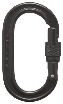 Карабін з муфтою Black Diamond Oval Keylock Screwgate, Black