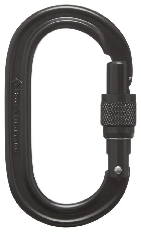 Карабін з муфтою Black Diamond Oval Keylock Screwgate, Black (SHM_BD 2102080002ALL1)