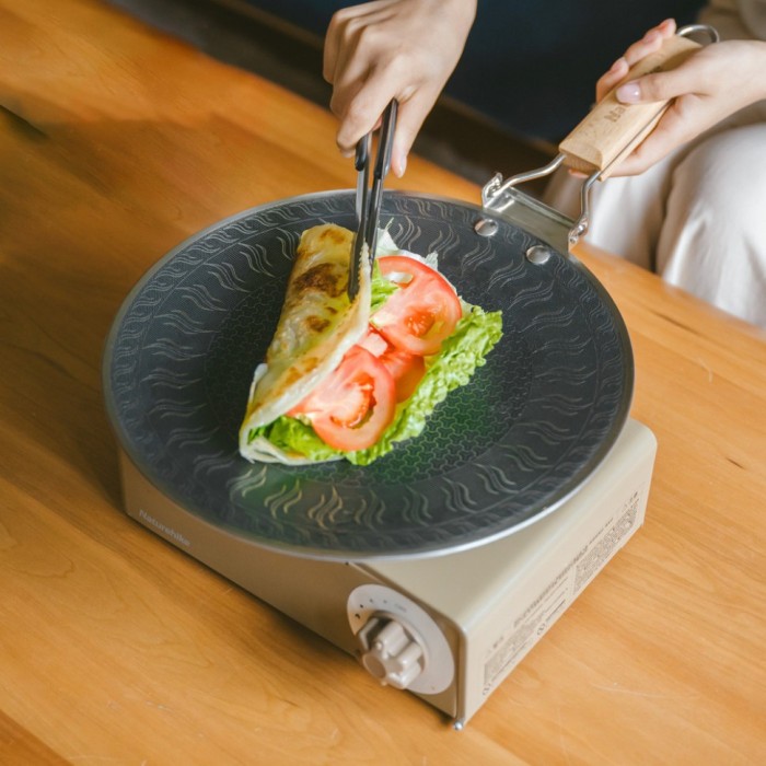 Сковорода з нержавіючої сталі зі складаною ручкою Naturehike CNK2550CF011, 29,5 х 29,5 см, укр, укр