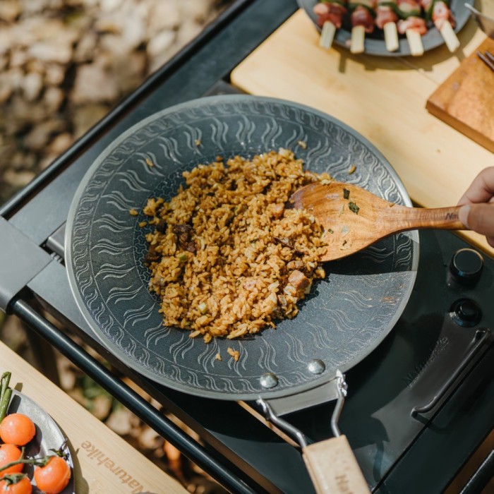 Сковорода з нержавіючої сталі зі складаною ручкою Naturehike CNK2550CF011, 29,5 х 29,5 см, укр, укр