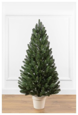 Елка литая "Лапландская" в горшке зеленая