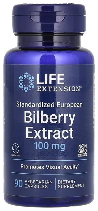 Standardized European Bilberry Extract 100 mg - 90 vcaps