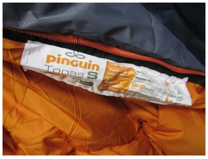 Спальный мешок Pinguin Topas BHB Micro (-1/-7°C), 195 см - Right Zip Blue