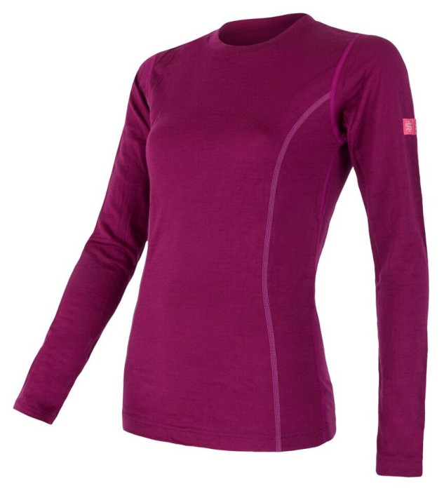 Термофутболка женская Sensor Merino Active LS lilla 12110027, SW11MA-lilla-S