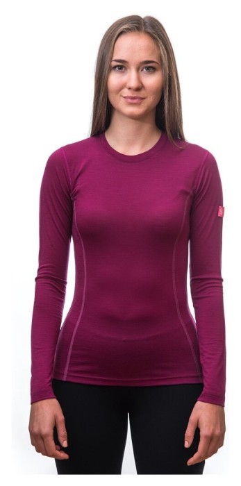 Термофутболка женская Sensor Merino Active LS lilla 12110027, SW11MA-lilla-S