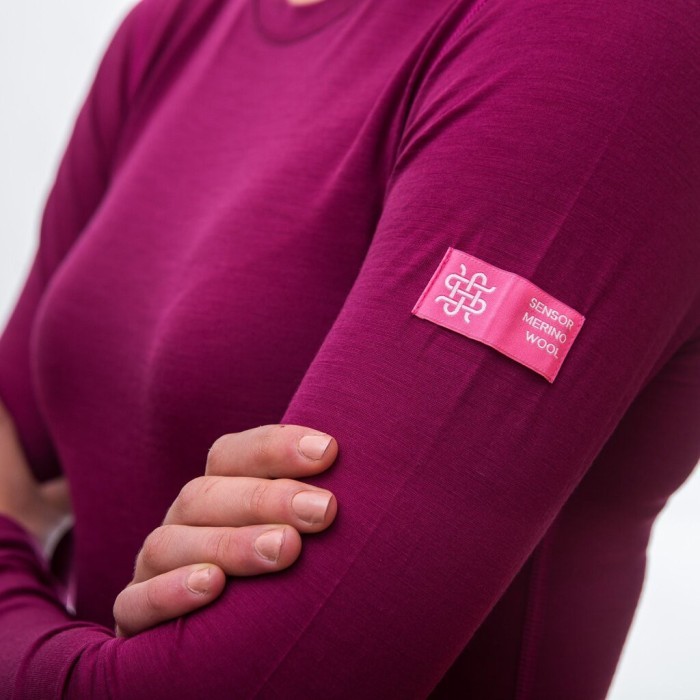 Термофутболка женская Sensor Merino Active LS lilla 12110027, SW11MA-lilla-S