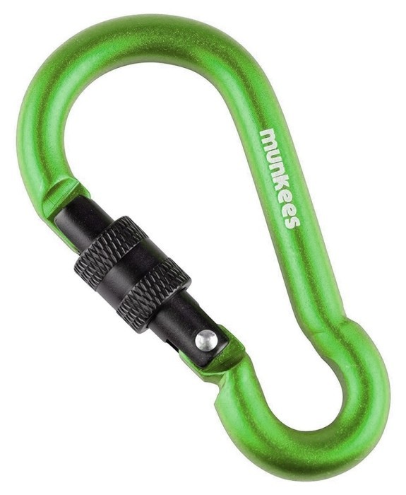 Munkees 3249 карабин Pear with Screw Lock 8 мм x 80 мм green green