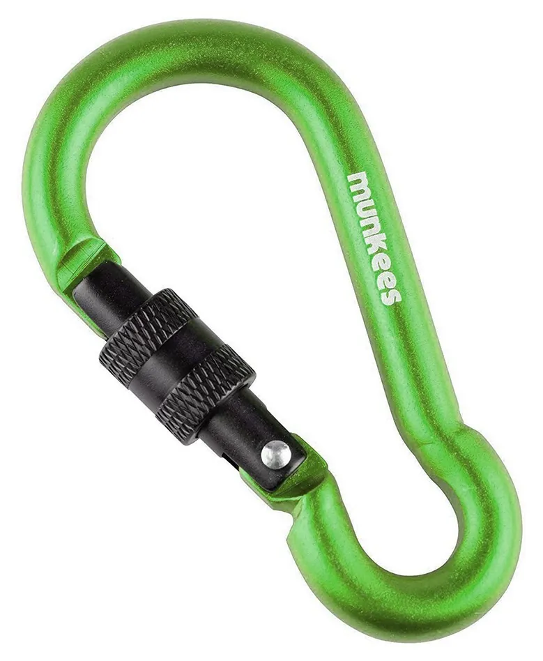 Munkees 3249 карабін Pear with Screw Lock 8 мм x 80 мм green green (3249-GG)