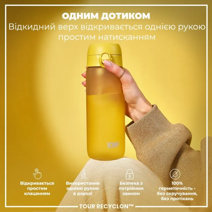 Картофель для воды ION8 750 мл. (ЭКО бутылка) BPA Free, Yellow