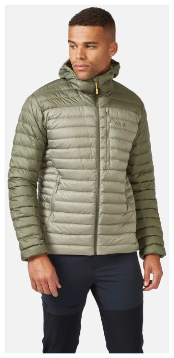 Мужской легкий пуховик Rab Microlight Alpine Jacket, Light Khaki/Stone, LRG