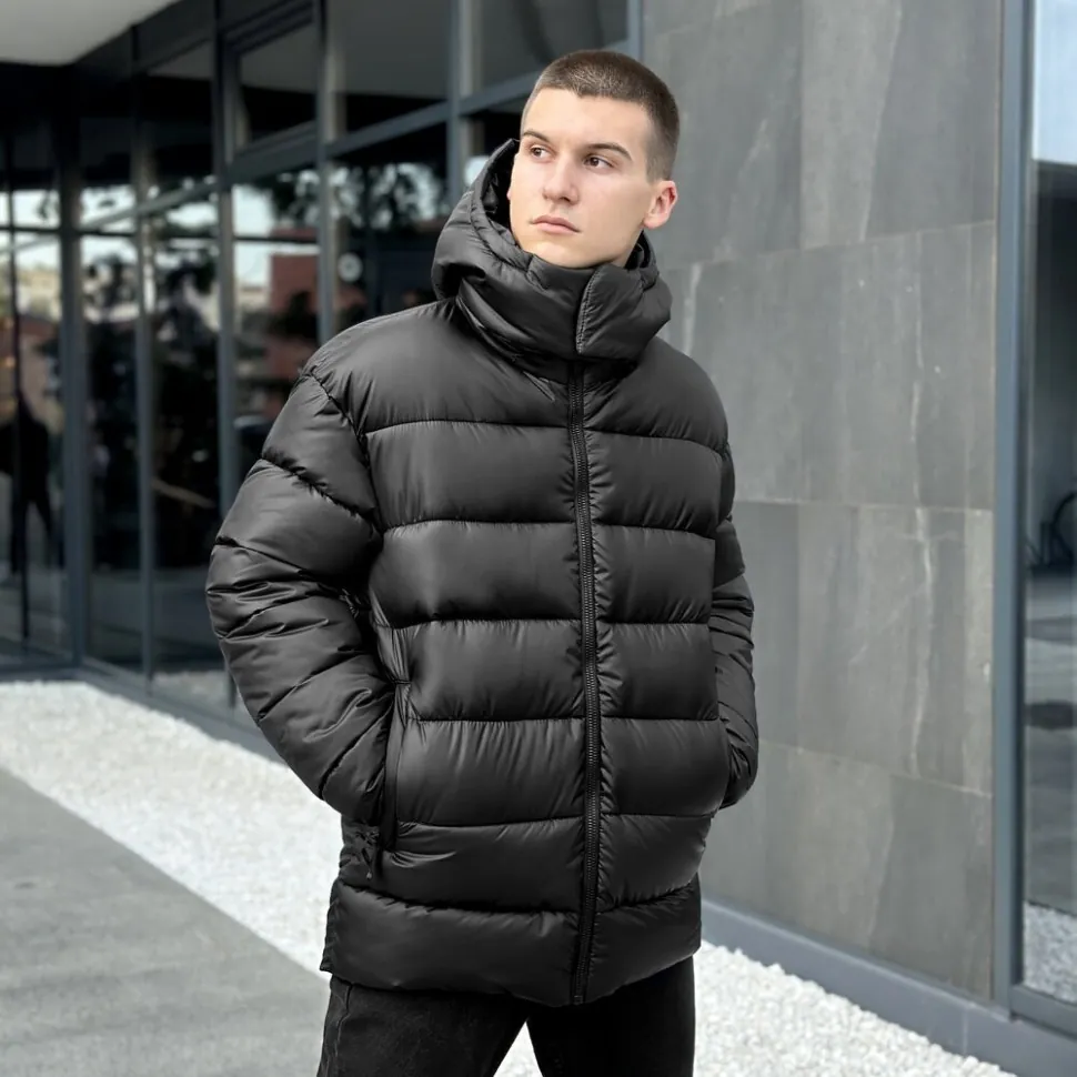 Чоловіча зимова куртка чорна Pobedov Snowfall (XXL)