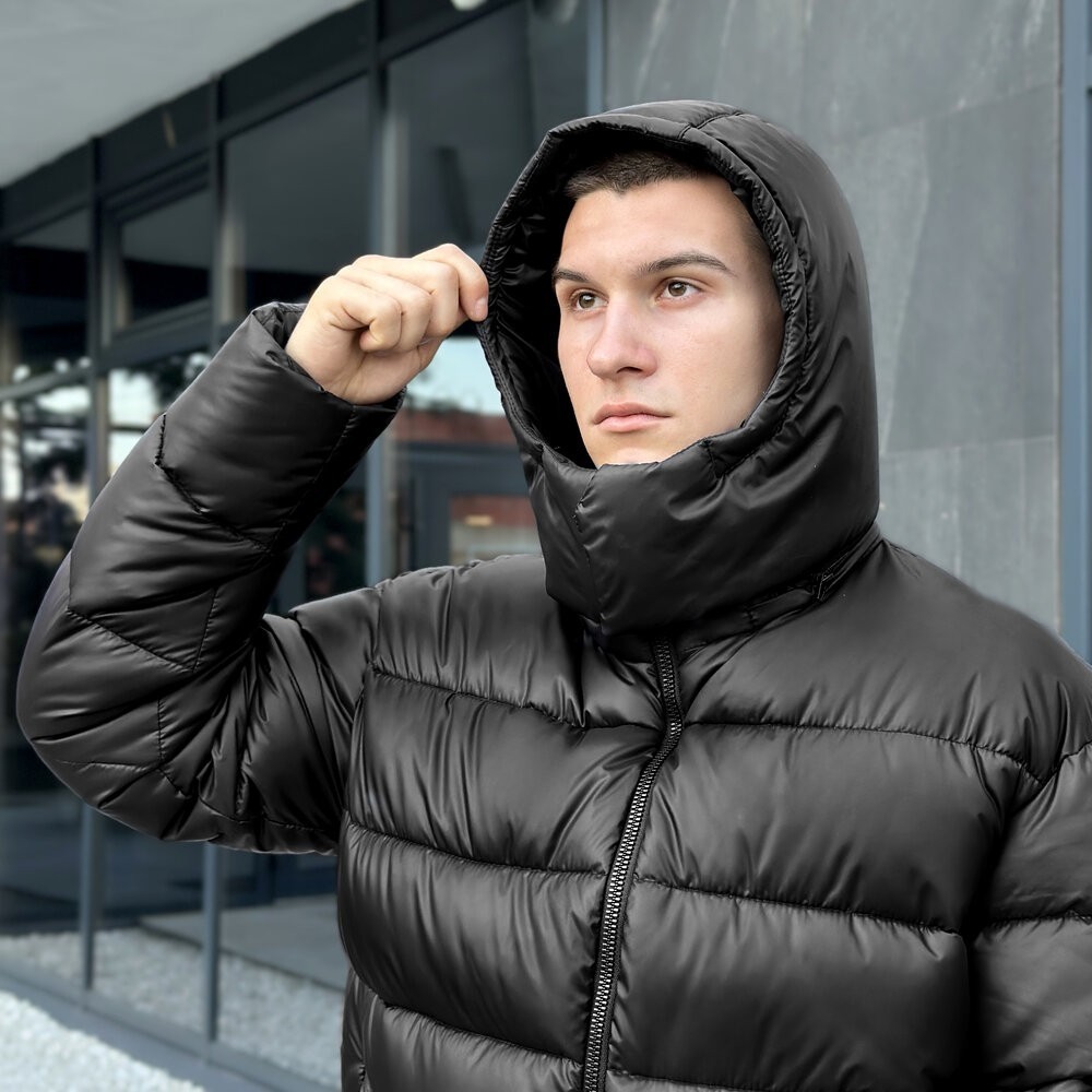 Чоловіча зимова куртка чорна Pobedov Snowfall