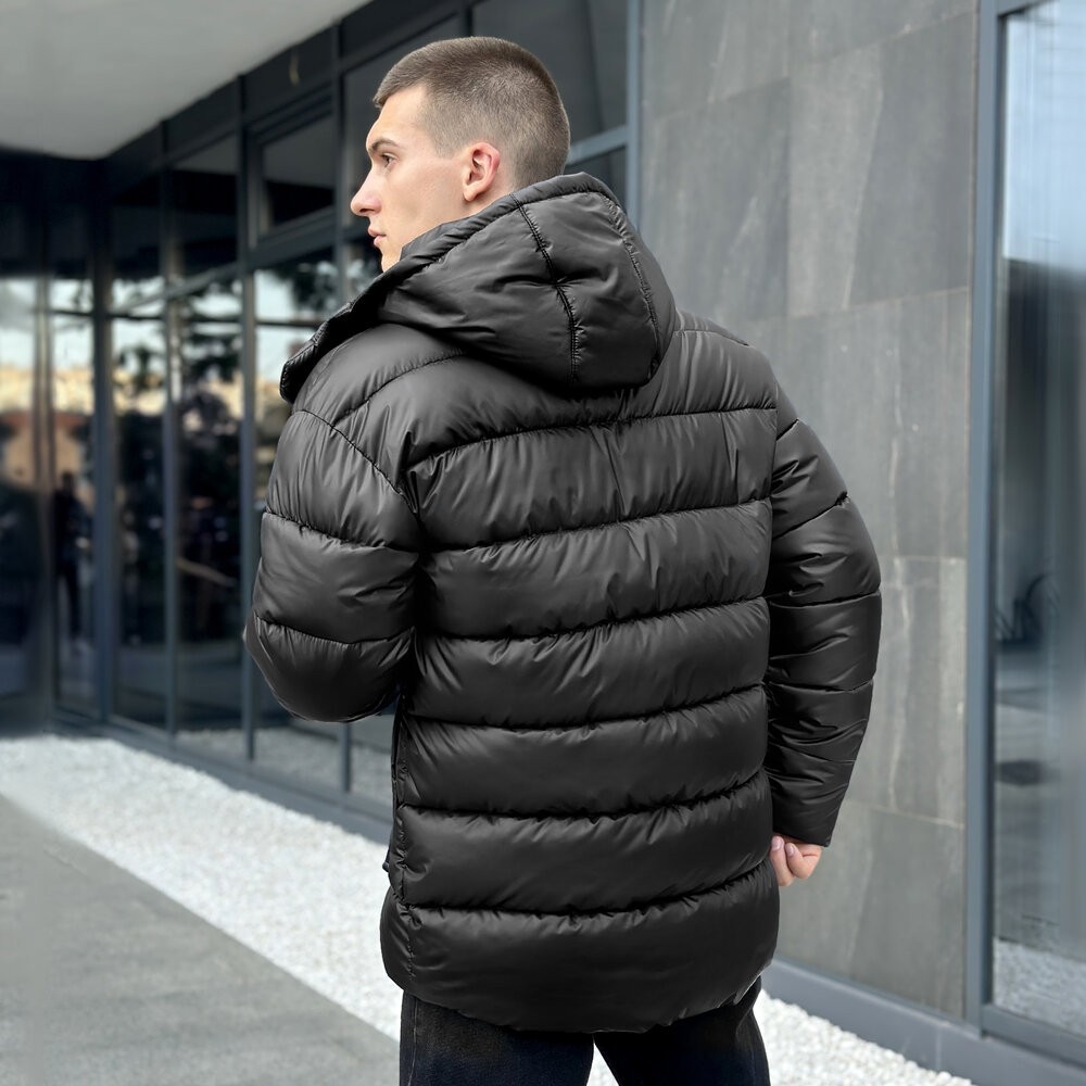 Чоловіча зимова куртка чорна Pobedov Snowfall