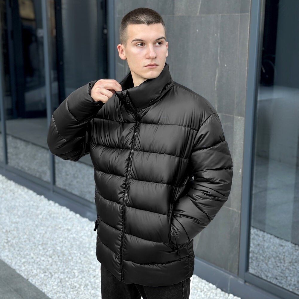 Чоловіча зимова куртка чорна Pobedov Snowfall