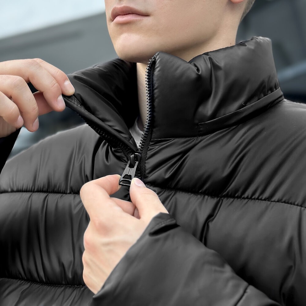 Чоловіча зимова куртка чорна Pobedov Snowfall