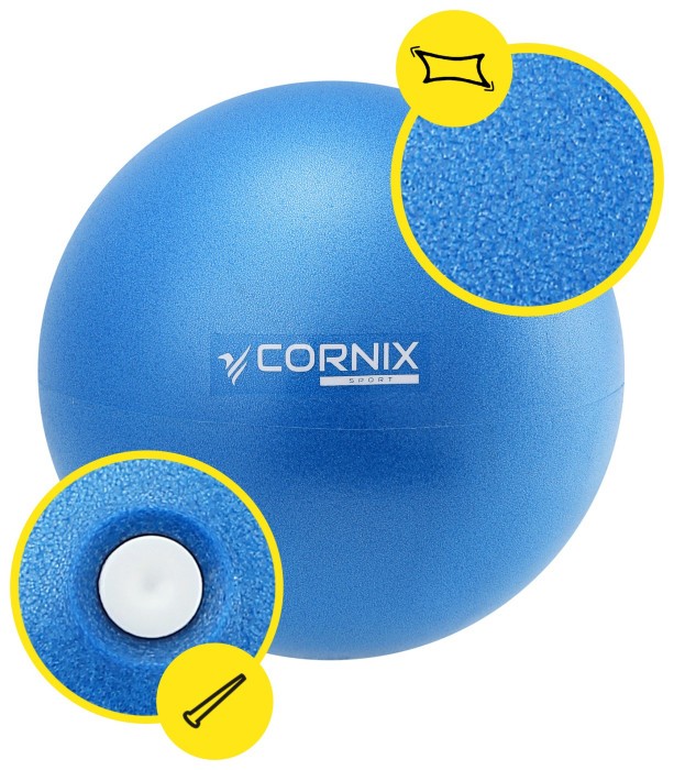 М'яч для пілатесу, йоги, реабілітації Cornix MiniGYMball 22 см XR-0226 Blue