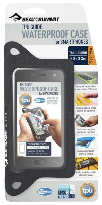 Гермочехол для телефону TPU Guide W/P Case for Smartphones Black, 13 х 7 см від Sea to Summit