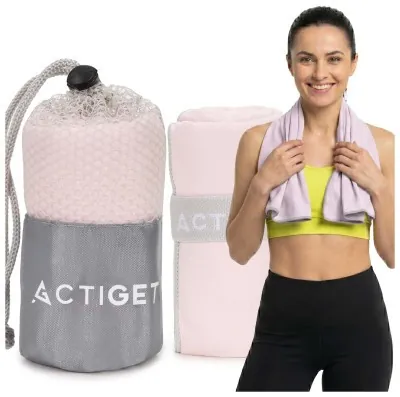 Рушник спортивний Actiget 80 x 40 см з мікрофібри ACT0184 Light Pink