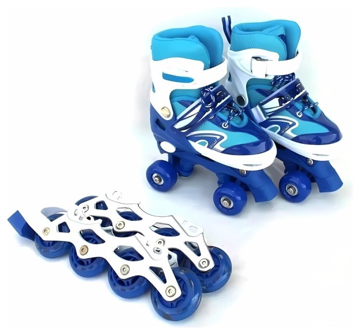 Ролики розсувні трансформер Bavar Sport 0013, сині, укр, укр