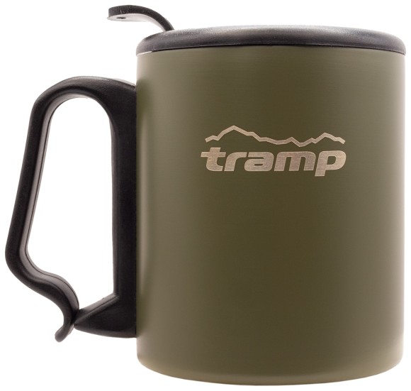 Термокружка TRAMP з поїлкою і защіпкою 350мл UTRC-020 olive, укр