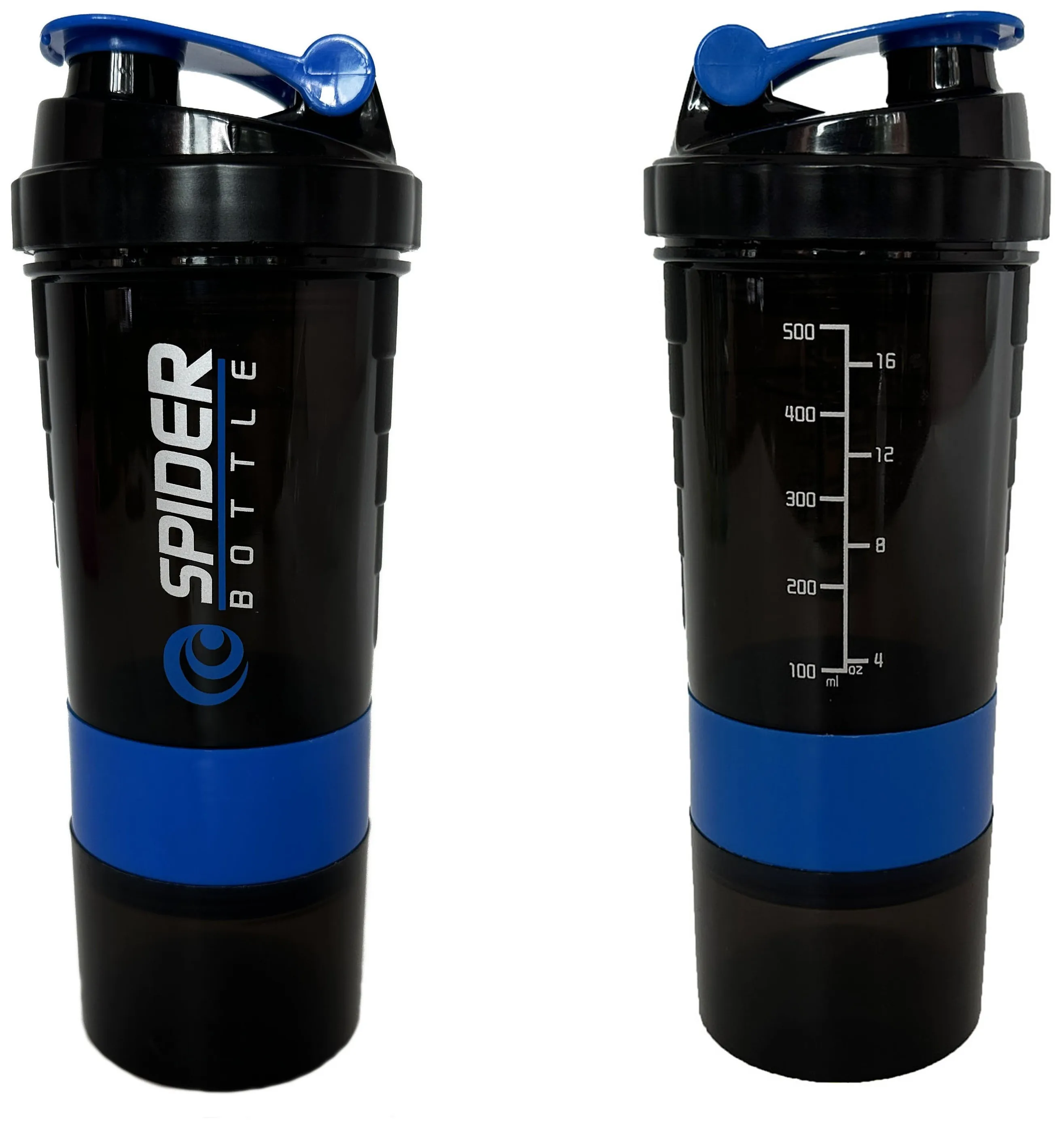 Шейкер спортивний EasyFit Spider 0,5 л Чорно-синий (EFIT_EF-7200-BE)