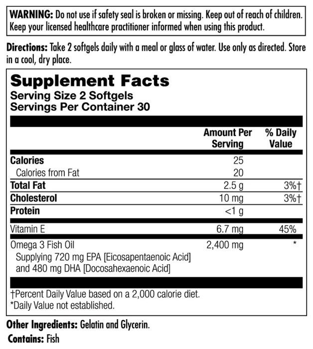 Omega-3 720 EPA / 480 DHA - 60 softgels