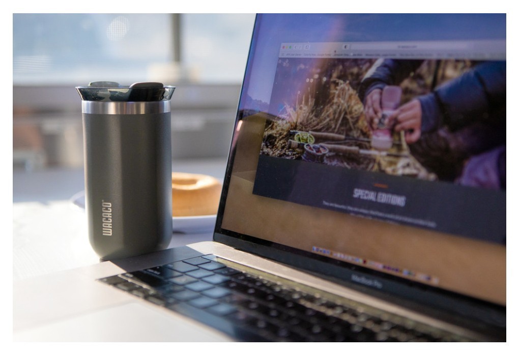 Термокружка Wacaco Octaroma Grande 435 мл, серая