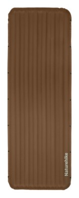 Матрас туристический надувной одноместный Naturehike CNK2450WS034, 198х68х9.5 см, коричневый, для кемпинга с мешком для надува.