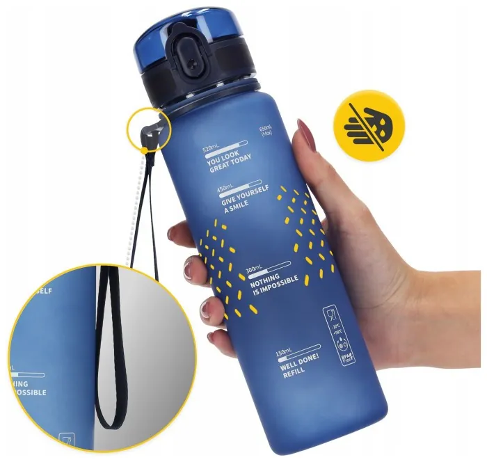Пляшка для води спортивна 4FIZJO 650 мл Blue (P-5905973403740)