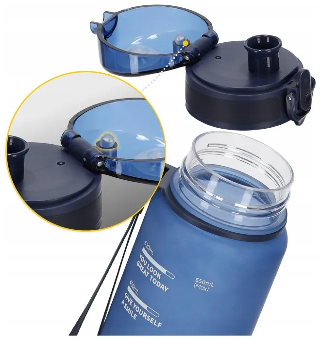 Пляшка для води спортивна 4FIZJO 650 мл Blue (P-5905973403740)