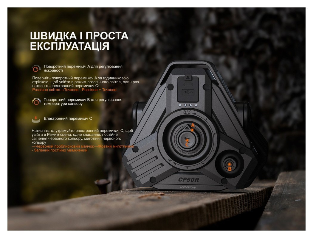 Ліхтар кемпінговий Fenix CP50R, укр, укр