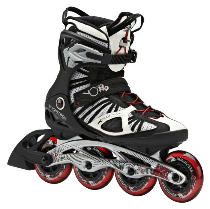 Роликовые коньки для взрослых K2 VO2 90 PRO M 45 (11.5US) 295мм Black/white/red (3040008)