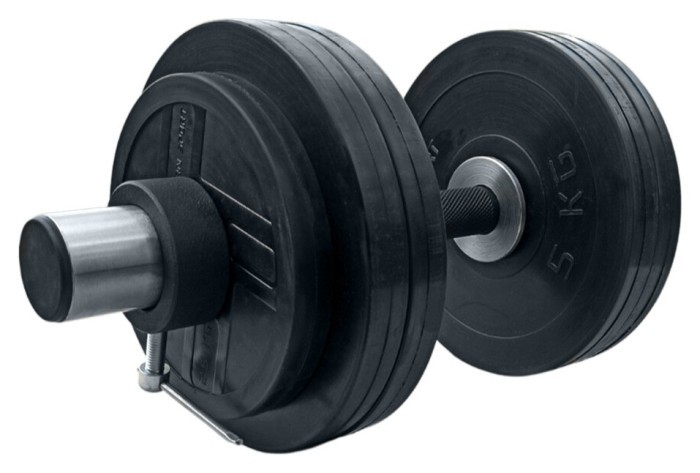 Гантелі гумові олімпійські RN-Sport на 31 кг, укр, укр