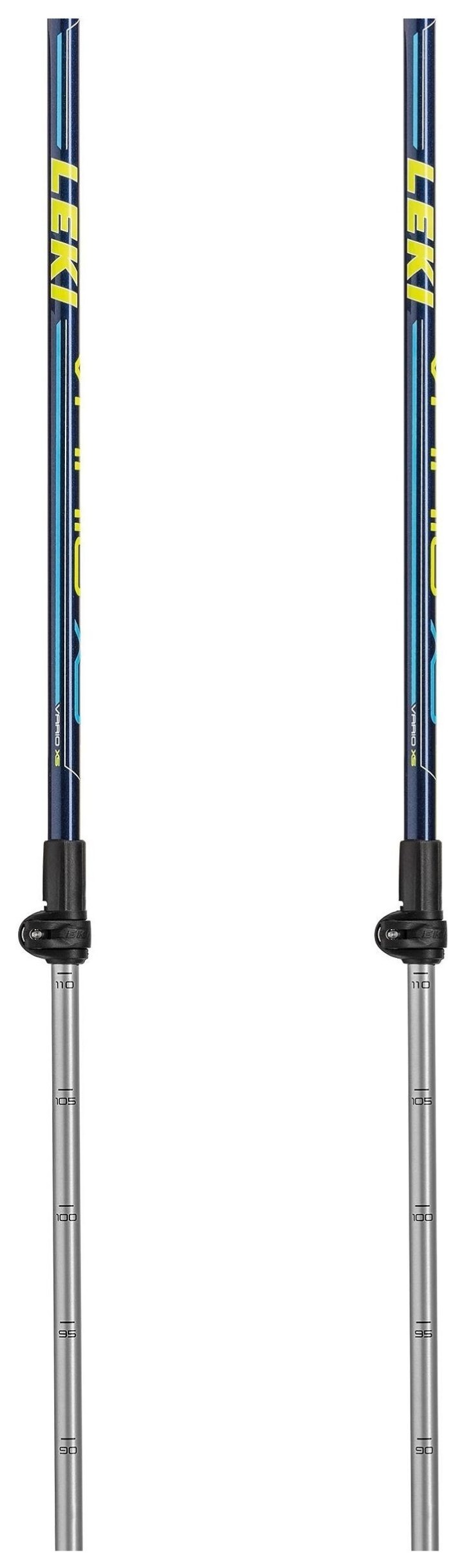 Палки для горных лыж для подростков Leki VARIO XS 80-110см Blue metallic/neon yellow/cyan (64920521-WRH)