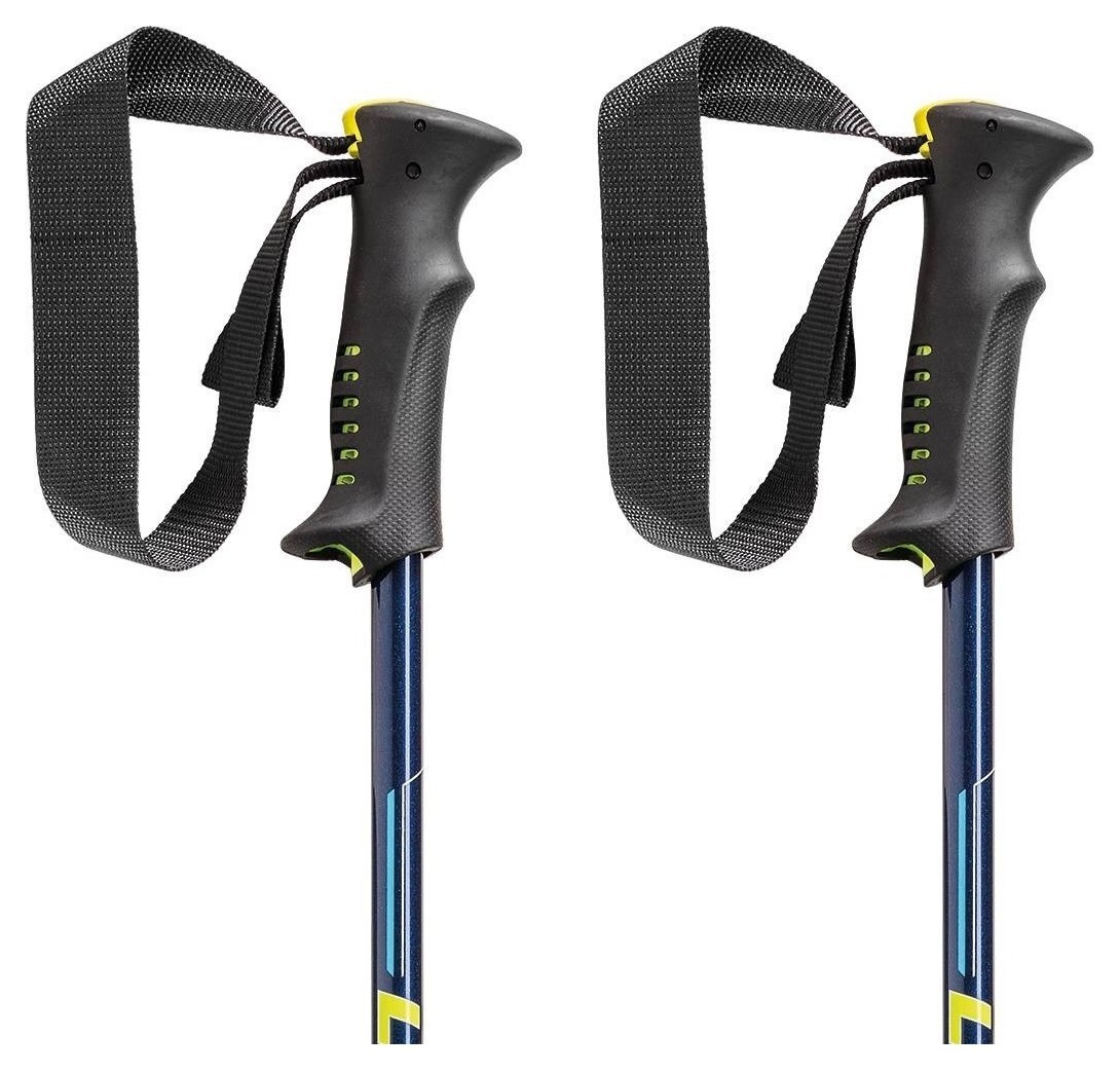 Палки для горных лыж для подростков Leki VARIO XS 80-110см Blue metallic/neon yellow/cyan (64920521-WRH)