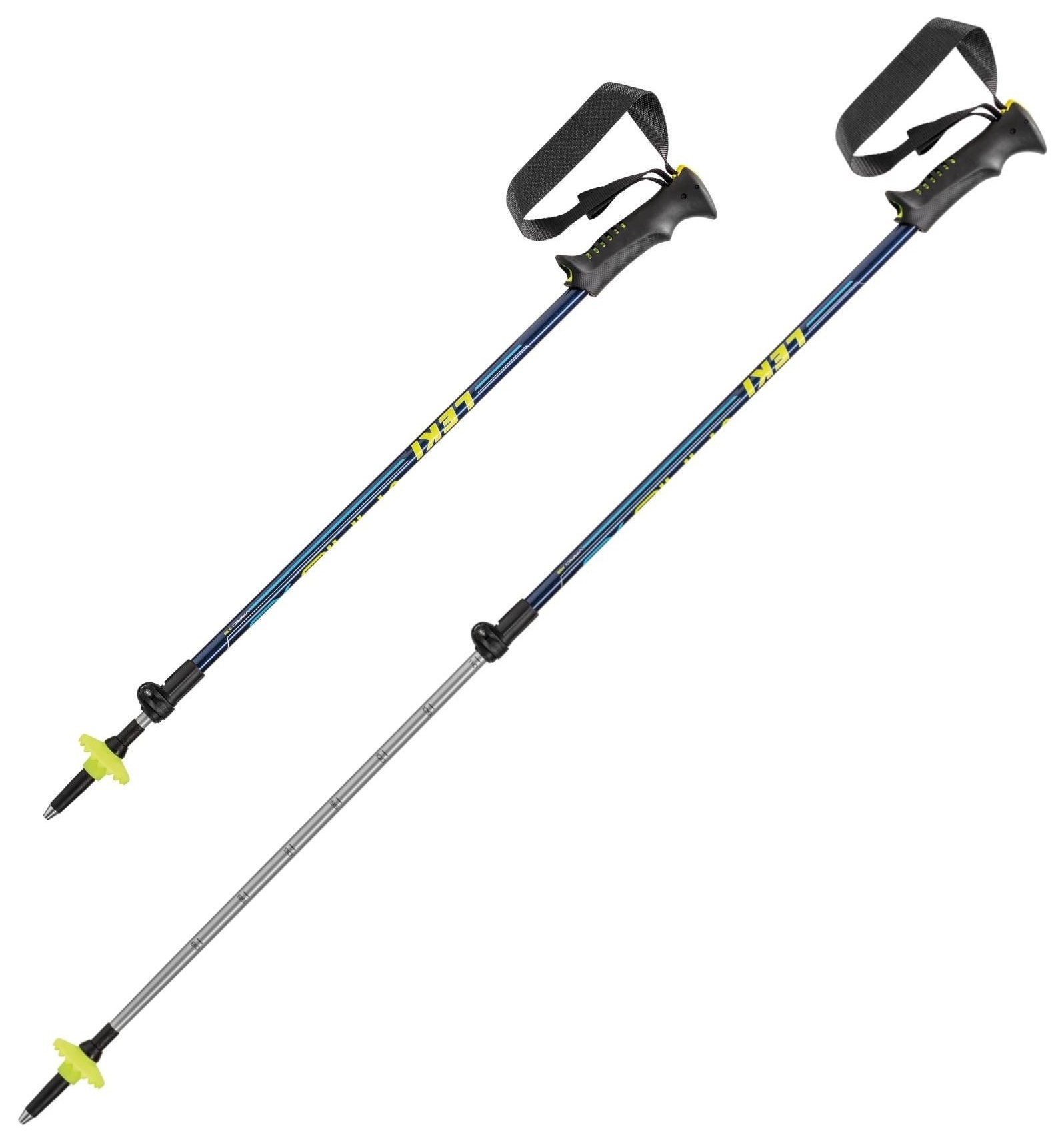 Палиці для гірських лиж для підлітків Leki VARIO XS 80-110см Blue metallic/neon yellow/cyan (64920521-WRH), укр, укр