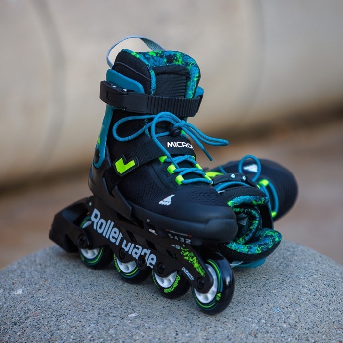 Ролики Rollerblade Microblade XT black-petrol green, укр, укр