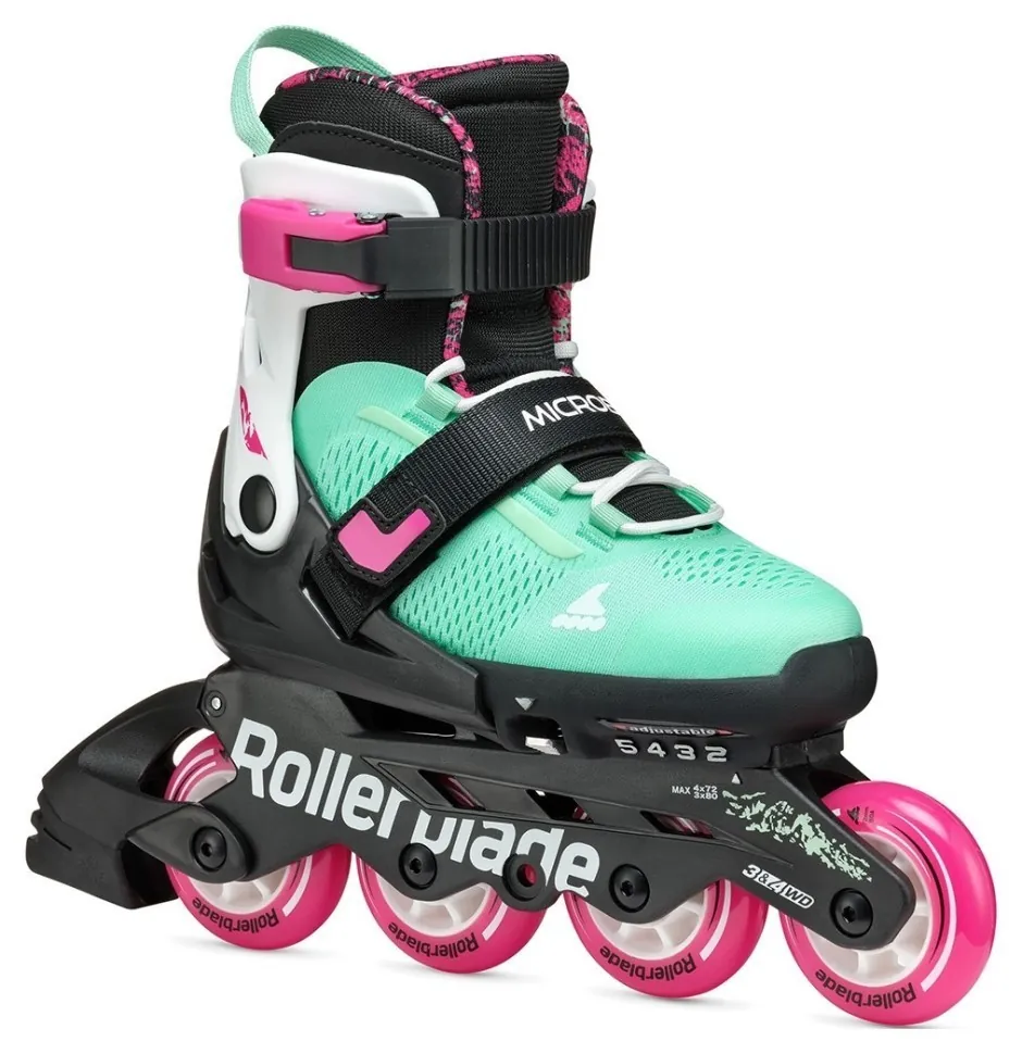 Ролики Rollerblade Microblade XT black-sea green (тест) (Розмір EU 33–36,5)
