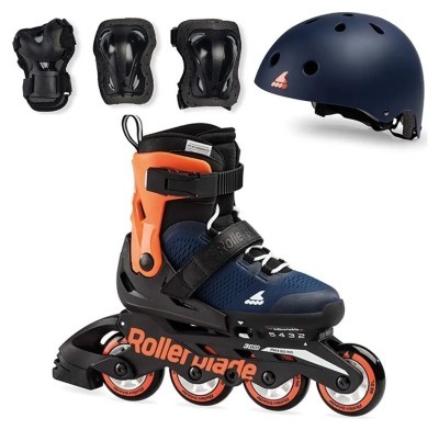 Ролики Rollerblade Cube midnight blue-warm orange
