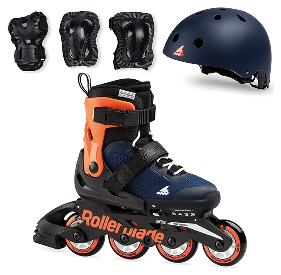 Ролики Rollerblade Cube midnight blue-warm orange