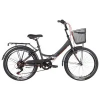Велосипед ST 24" Formula SMART Vbr тріскачка з багажником зад St (темно-сірий з червоним (м))