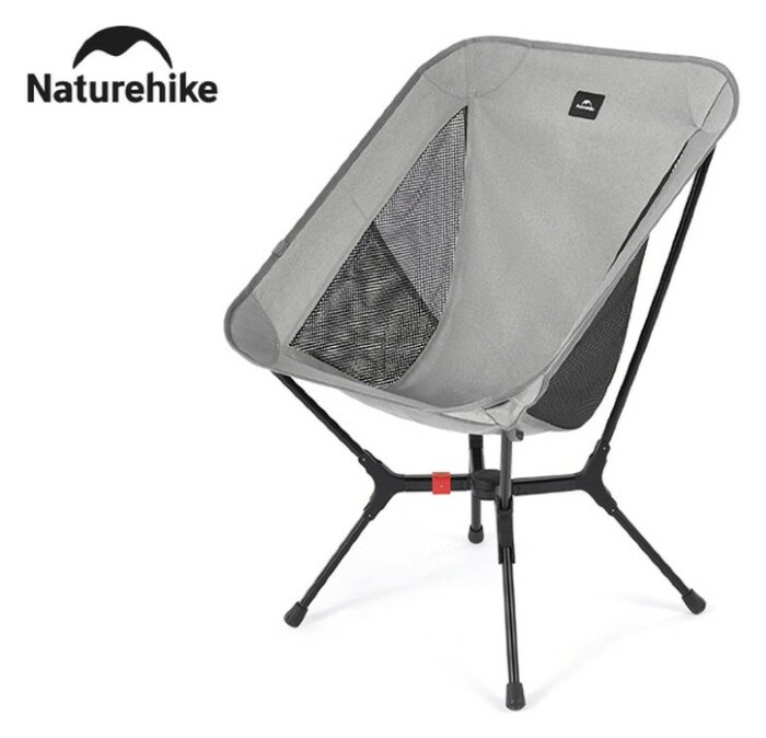 Стілець складаний ультралегкий Naturehike CNK2550JJ013 Yamami YL01, розмір М, алюміній, сірий, укр, укр