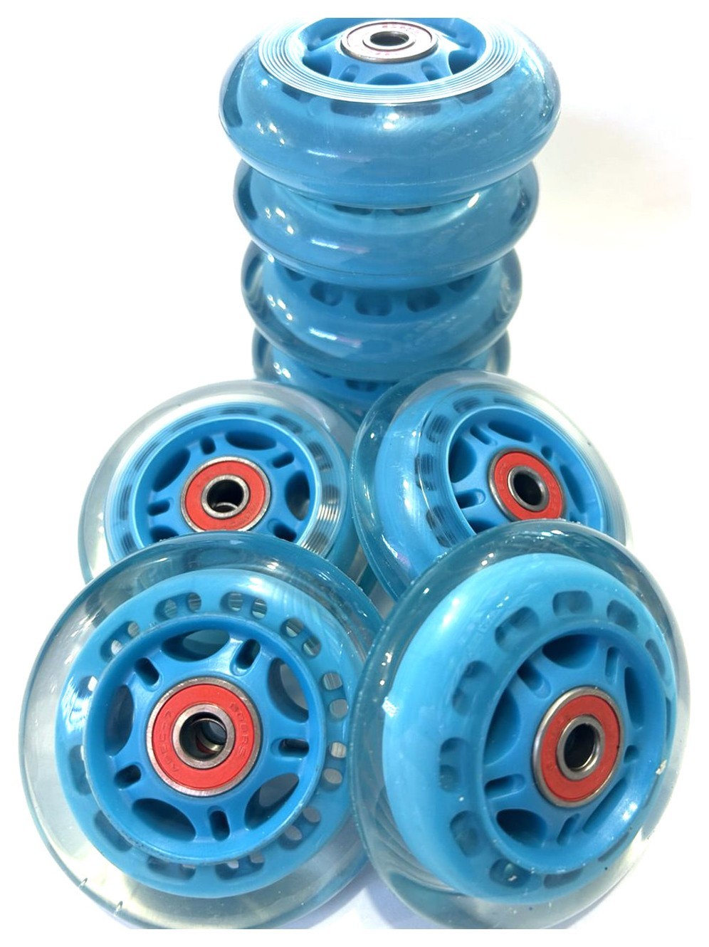 Набор колес для роликов 80мм (80мм), Bavar Sport (голубой)
