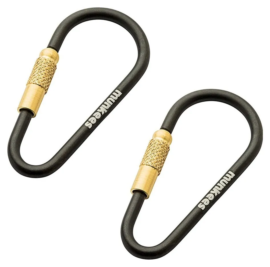 Munkees 3201 карабіни Mini Link 3 мм x 48 мм 2-Pack black (3201-BK)