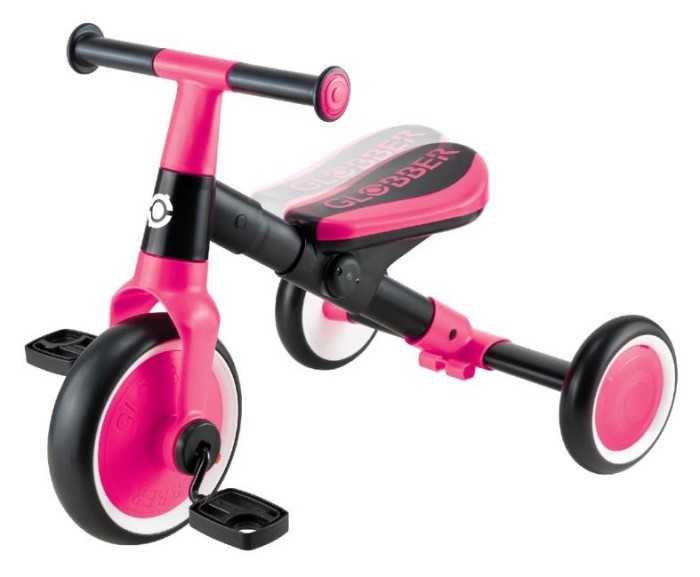 Велосипед дитячий GLOBBER серії LEARNING TRIKE 2в1, фуксія, до 20кг, 3 колеса, укр, укр
