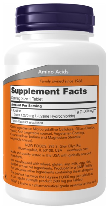 L-Lysine 1000mg - 100 tabs