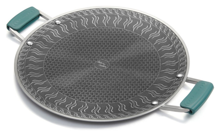 Сковорода з нержавіючої сталі з силіконовими ручками Naturehike CNK2550CF011, 34 х 34 см, укр, укр