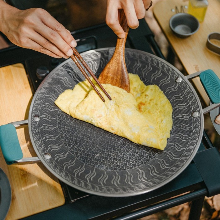 Сковорода з нержавіючої сталі з силіконовими ручками Naturehike CNK2550CF011, 34 х 34 см, укр, укр